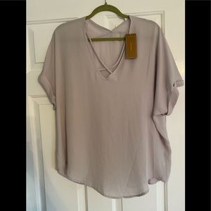 Lush gray blouse